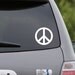 Peace Car Decal Sticker White Vinyl Decal Sticker Weather Proof Exterior