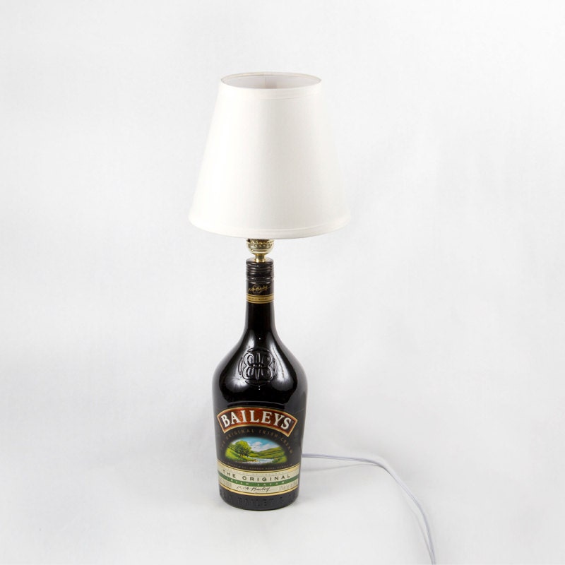 Recycled Baileys Bottle Lamp, Unusual Home Decor, Ready to Ship