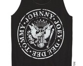 Ramones Charcoal Black Singlet Tank Top Vest Tunic Sleeveless Shirt Music Women Indie Punk Rock T-Shirt Size S-M