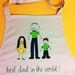 Father's Day Gift - Full Apron Personalised Embroidered with Your Child's Art - Handmade To Order