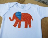 Boy Onesie - Elephant Onesie - Baby Onesie - Baby Bodysuit - Animal Bodysuit