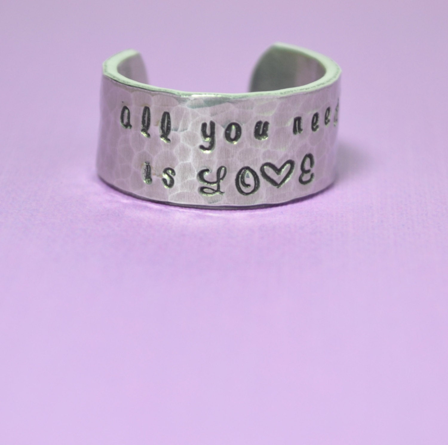 All You Need is Love Hammered Ring - Beatles