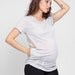 Maternity top, silver shirt, silver top, lurex, sparkle T shirt, evening maternity, summer maternity wear, maternity gift.