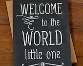 Welcome Baby Congratulations Card - Baby Shower Card - New Baby Card - Congratulations Baby Card