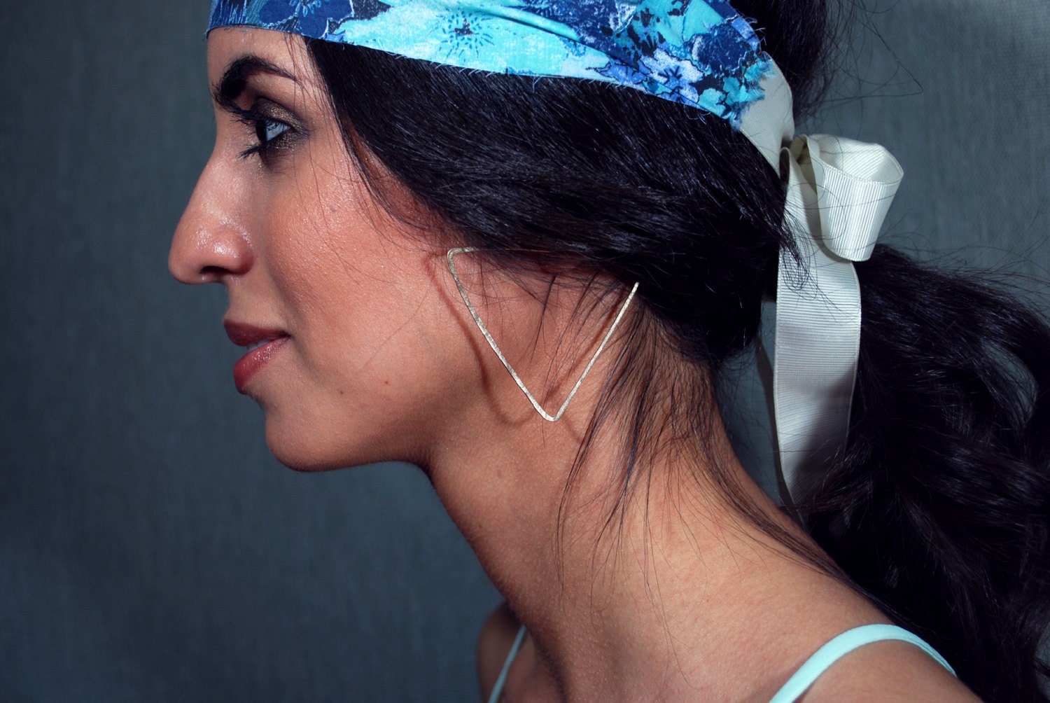 triangle heaven hammered hoops