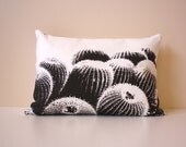 Barrel Cactus Pillow   - Black - White - Summer - Desert - Southwest - fathers day gift- man cave