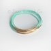 Mint Leather And Gold Tube Bangle Bracelet- Mint, Yellow, Turquoise, Gray, Pink, White and Black