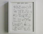 Cats - Art Print ink - Ink and digital illustration