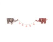 Animal brooch, elephants in love double brooch