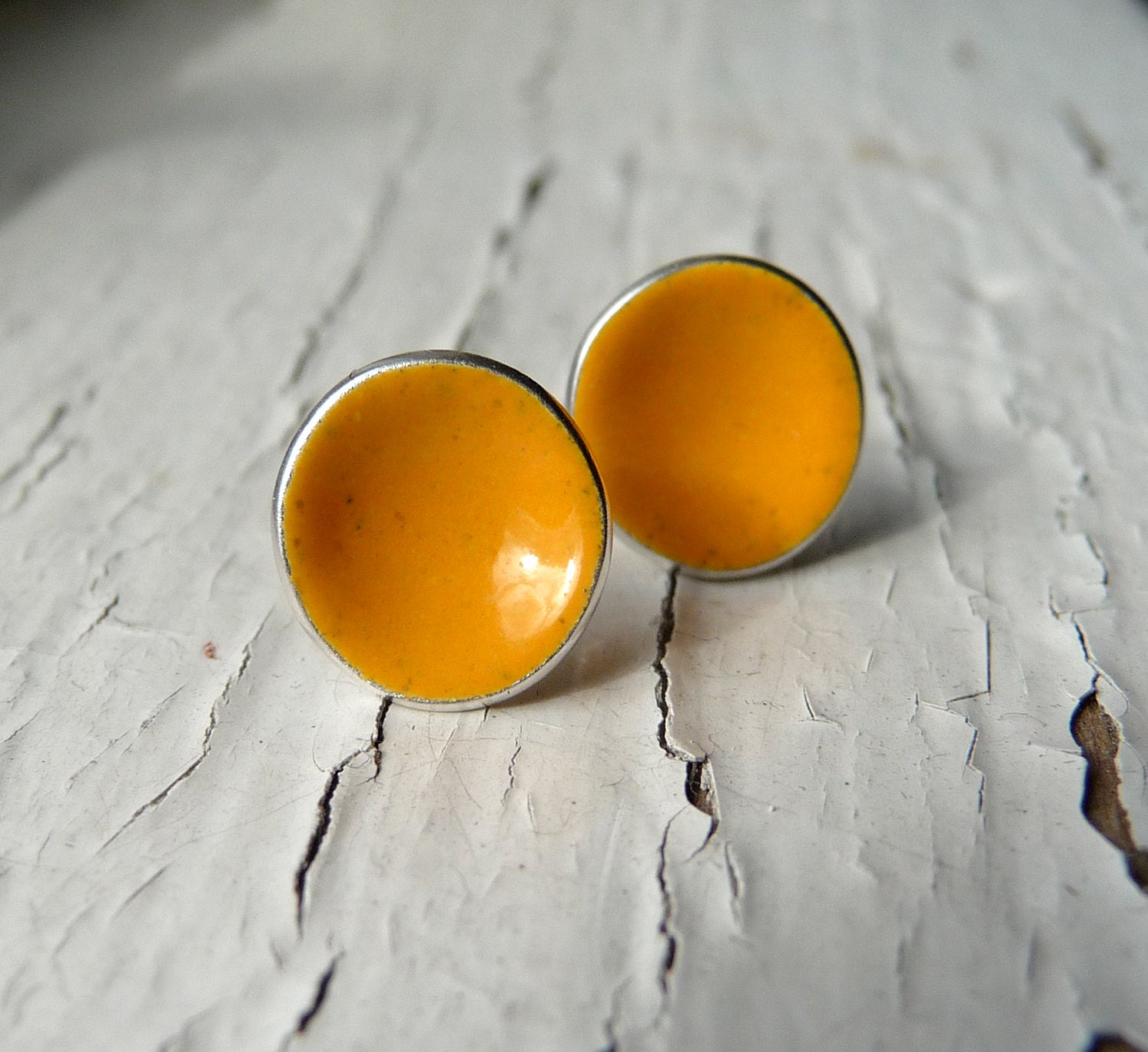 marigold nasturtium earrings