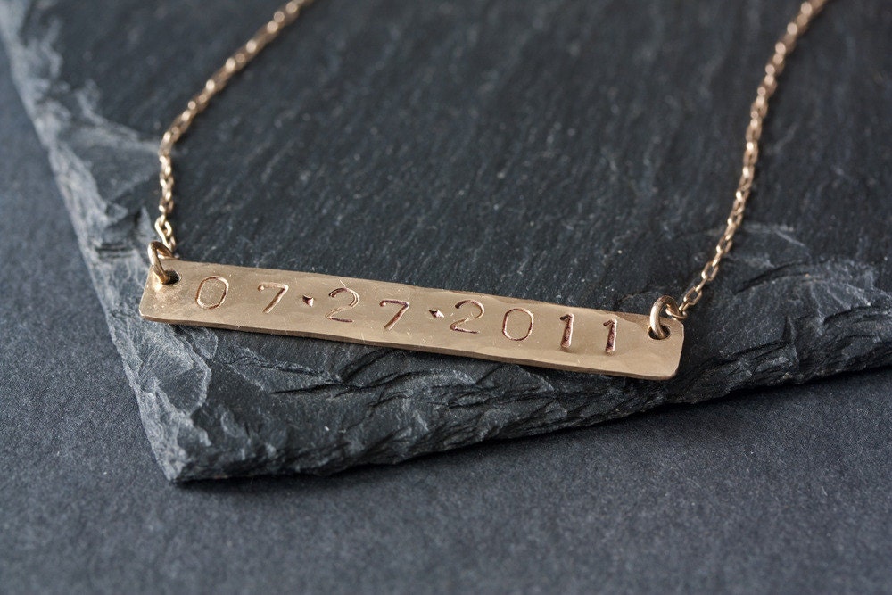 Save the Date / Nameplate Necklace