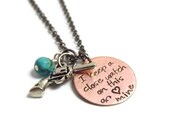 I Keep A Close Watch On This Heart Of Mine Necklace - Hand Stamped Copper