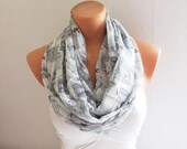 Infinity Scarf Loop Scarf Circle Scarf Cowl Scarf Soft and Lightweight Bird Scarf