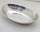 c 1890 Pierced Silver Oval Bowl