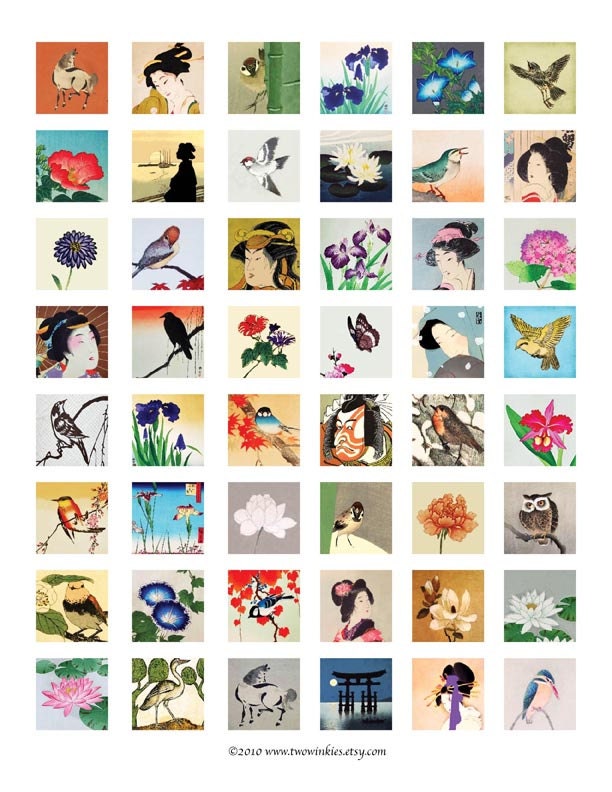 Digital Collage Sheet - One Inch Square Jeweler Sampler - two042