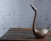 Vintage Brass Swan