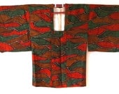 1980s EARTH TONES MICHIYUKI Cropped Kimono Handmade