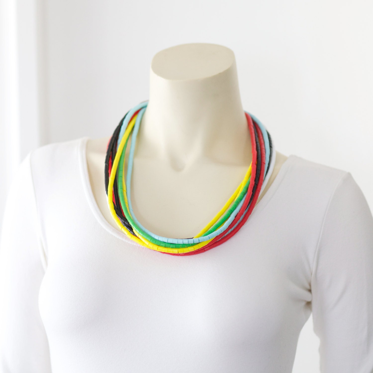 Bold Tribe - African Pop Minimalist Bib Necklace - No. 8