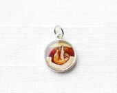 Sloth charm, tiny art pendant, happy sloth jewelry, LIMITED EDITION