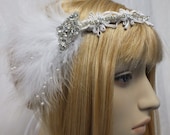 Bridal Headpiece Flapper Inspired Headband Great Gatsby Look
