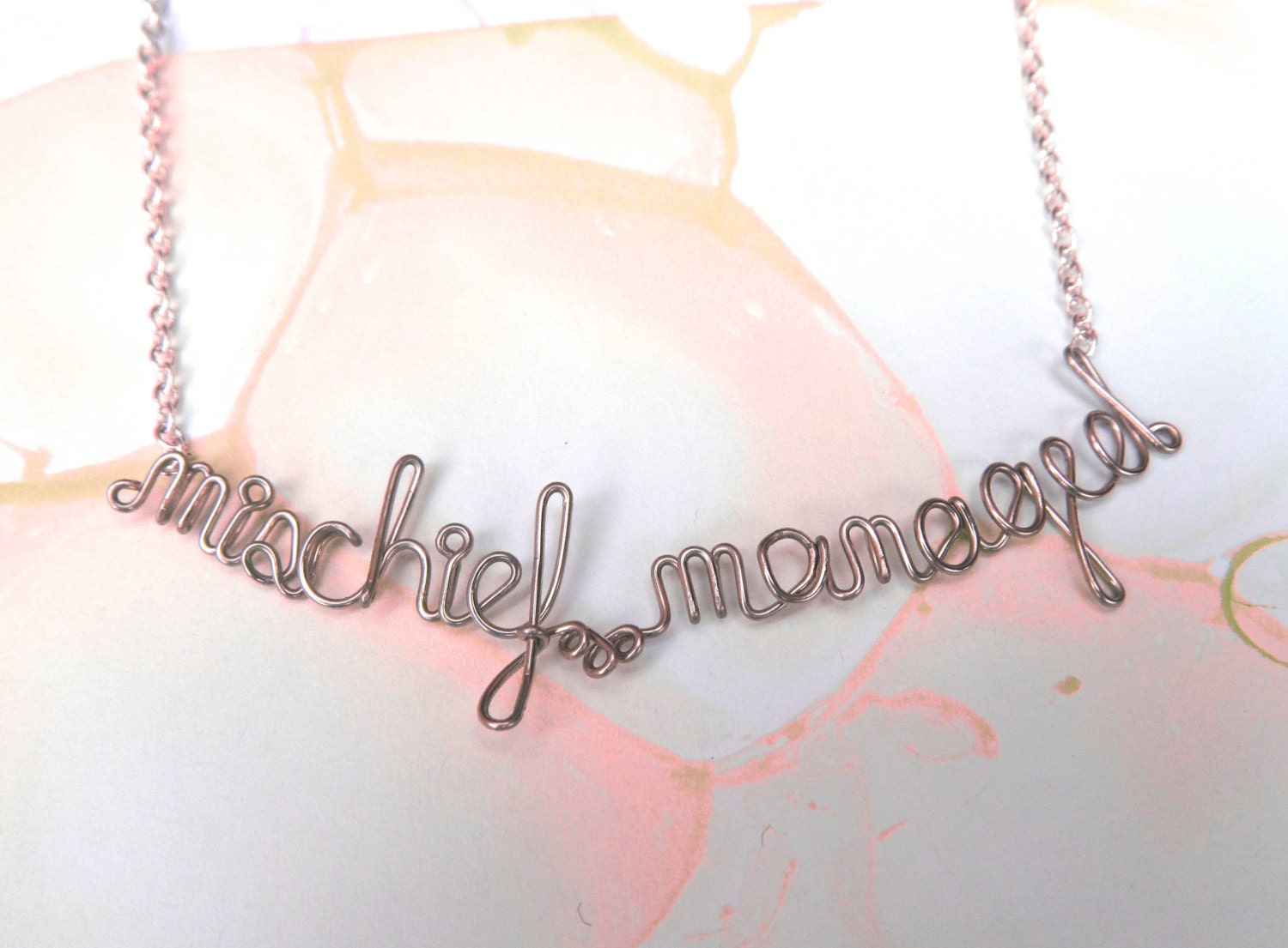 Mischief Managed Necklace or Bracelet - Harry Potter Fandom Jewelry - HP Fan Gift - Marauders' Map Bracelet