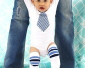 Baby Boy Red, Blue, Navy, Orange, Burgundy, or Green Gift. Appliqued Little Man Necktie Tie Onesie. Birthday, Father's Day, Summer, Wedding.