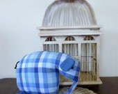 Elephant Cushion  - Blue