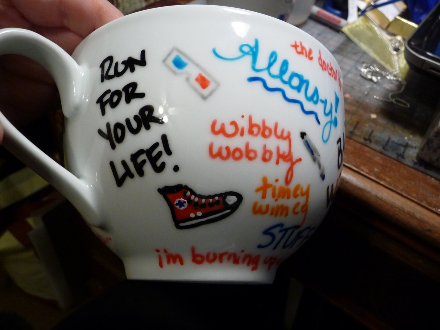 Doctor Who Completely Custom Hand Painted Mug