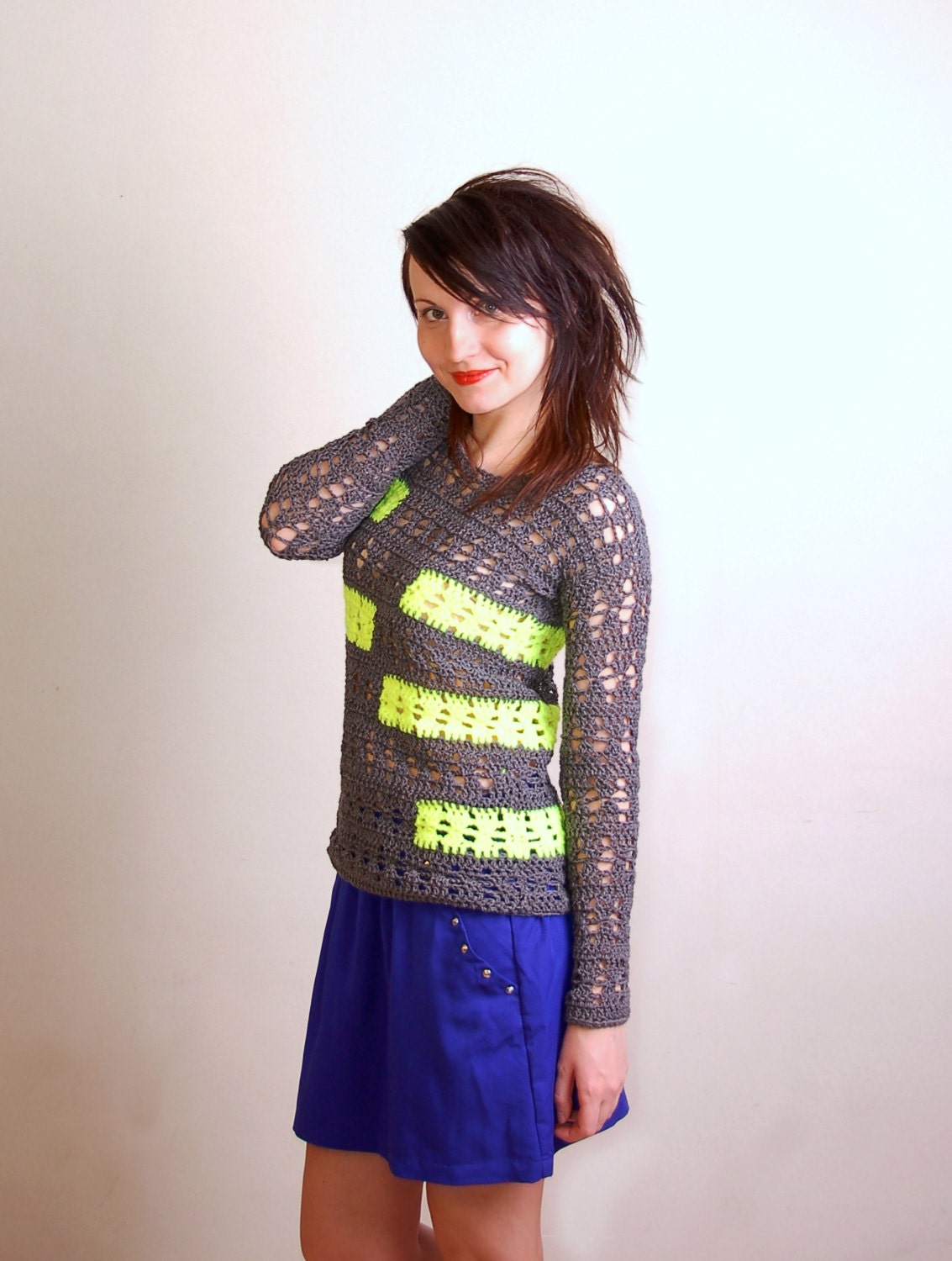 PDF Crochet Pattern - Forks Sweater - sizes XS/S to 2XL - Womens Crochet Sweater Pattern instant download