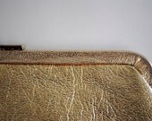 Vintage Evening Clutch - Gold Mid Century Mad Men Style