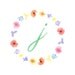 Floral Initial Print - Personalized Nursery Art Print - English Flowers - A4 or 8x10
