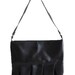 Black Handbag Faux Leather Small Tucked Shoulder Bag