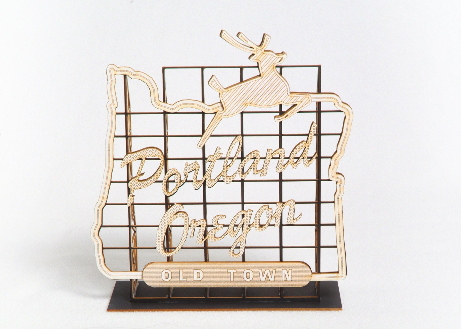 Model Kit - Oregon Historic Landmark Sign - Laser cut Architectural