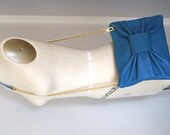 Blue Crossbody Bow Purse