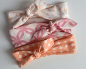 Baby Girl Headbands, The Clementine Collection, Little Hip Squeaks Original Knotted Headbands