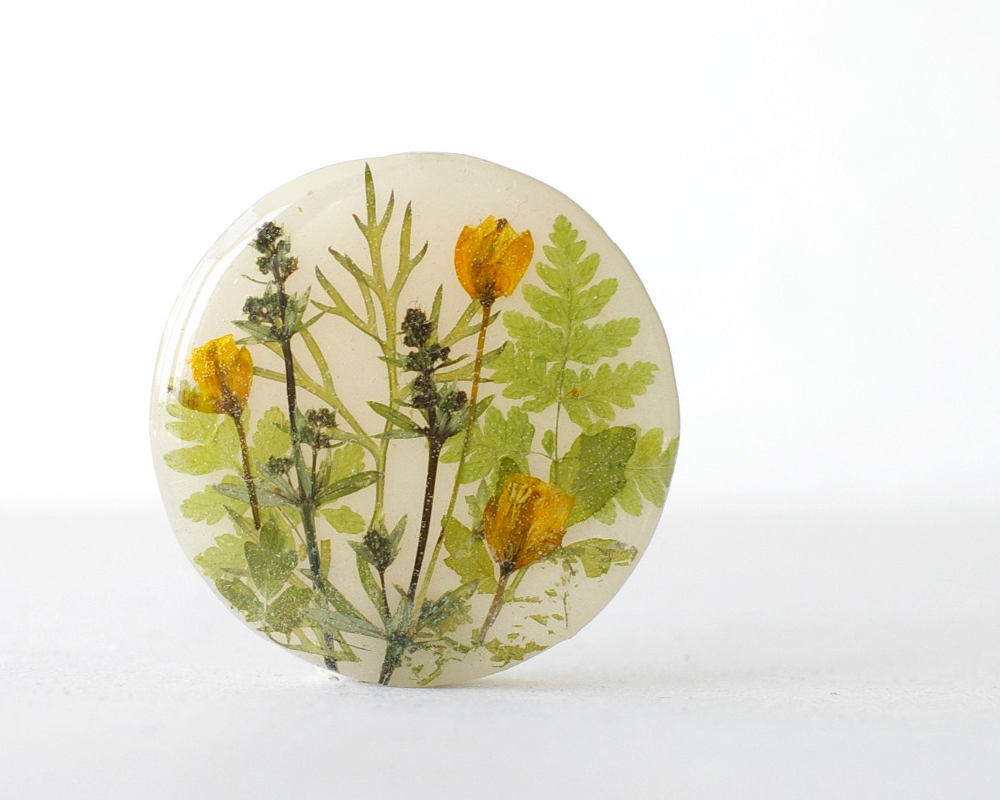 Flower art necklace - OOAK real pressed flowers necklace - forest flowers herbarium