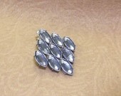 Blue Ice Hair Clip, Crystal, Geometric, Hair Accessory, Bling, Wedding, Prom, Gatsby Inspired