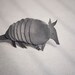 Armadillo Brooch. Natural black recycled leather
