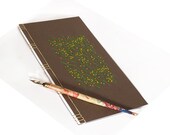 Embroidered Notebook / Voronoi diagram / Math Journal / Brown Cell Diagram