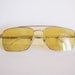 Vintage BYBLOS 80s italian aviator Frame eyeglasses Unisex Sunglasses, yellow lenses, NOS eyewear man