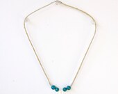 Quartz Crystal - Turquoise  - Hemp Necklace - Simple Jewelry - Casual - Healing - Crystal Necklace - Turquoise Jewelry - Point Pendant