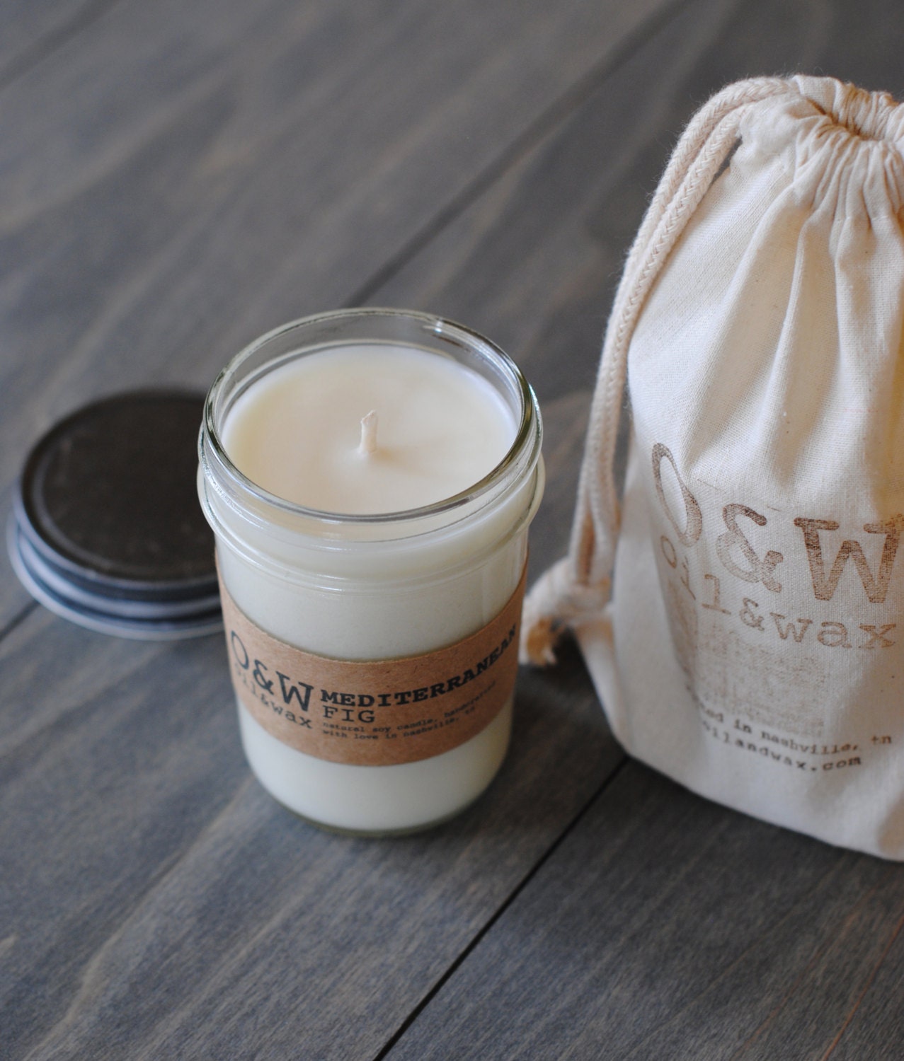 Blue Spruce, Natural Soy Candle in Reusable Glass Jar, eco-friendly