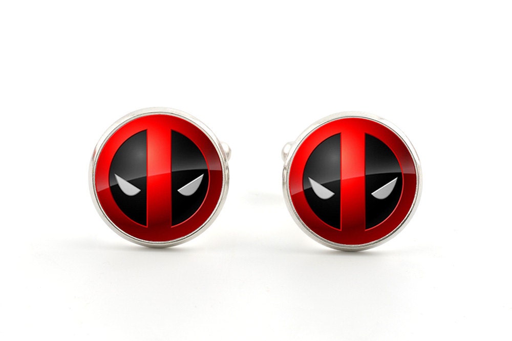 Deadpool Cufflinks - Superhero Party - Superhero Gifts for Boyfriends - Geek Jewelry