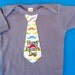 SALE Today Only, Slate Gray Happy Father's Day T-Shirt Gift or Baby Boy Tie Onesie - children, custom baby clothing sizes nb-18m One-piece