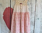 Women's Babydoll Dress / Upcycled / Romantic / Cottage Chic / Rustic Shabby Praire