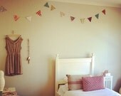 Custom Handmade Fabric & Twine Bunting Made to Order Flags Wall Hanging Garland