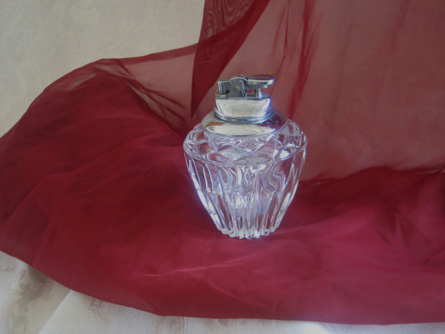 Stepping back into time this Vintage Crystal Cigar Lighter is collectors dream come true. Spectacular Condition