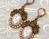 Vintage Style Earrings Flower Earrings Bridal Earrings Wedding Jewelry Swarovski Crystal Earrings Bridesmaid Earrings Floral Earrings