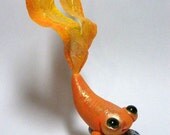 OOAK Celestial Goldfish Trollfling Troll FISH "Jiro" by Amber Matthies
