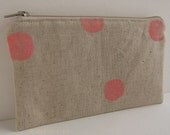 Pink Lemonade Polka Dot Pouch